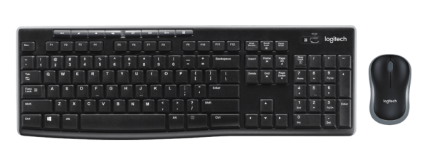 送料無料 非冷凍品同梱不可 Logitech(R) Wireless Desktop Wave Keyboard and Mouse Combo,  6ft Range, USB, Black