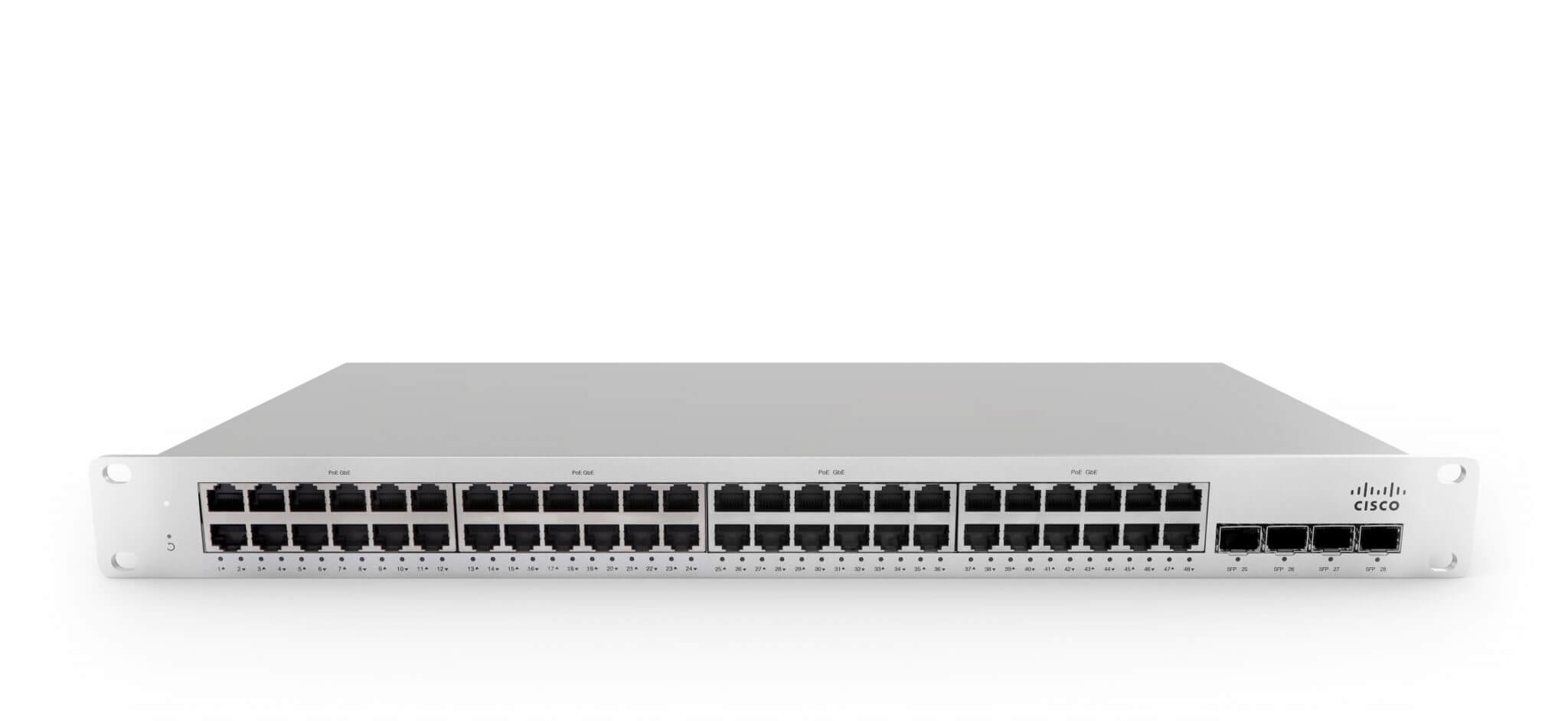 Cisco Meraki MS210-48LP 1G L2 Cld-Mngd 48x GigE 370W PoE Switch (MS210-48LP...