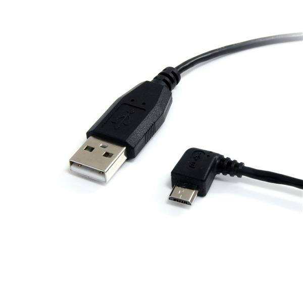 jeg er syg højen pop StarTech.com 3FT Micro USB Cable - A to Left Angle Micro B (UUSBHAUB3LA) -  A-Power Computer Ltd.