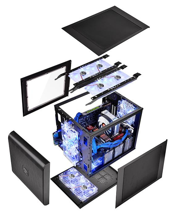 Thermaltake Core V21 Cube Computer Case mATX Mini ITX Black (CA 