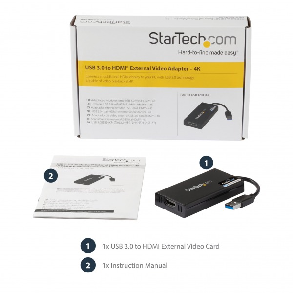StarTech.com USB 3.0 to HDMI Adapter - DisplayLink Certified - External  Graphics Card for Mac/PC