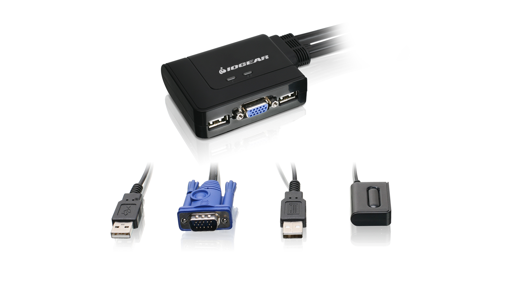 IOGEAR - GCS62HDPKIT - 2-Port HDMI and DisplayPort Cable KVM Kit